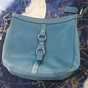 Coach blue crossbody well loved